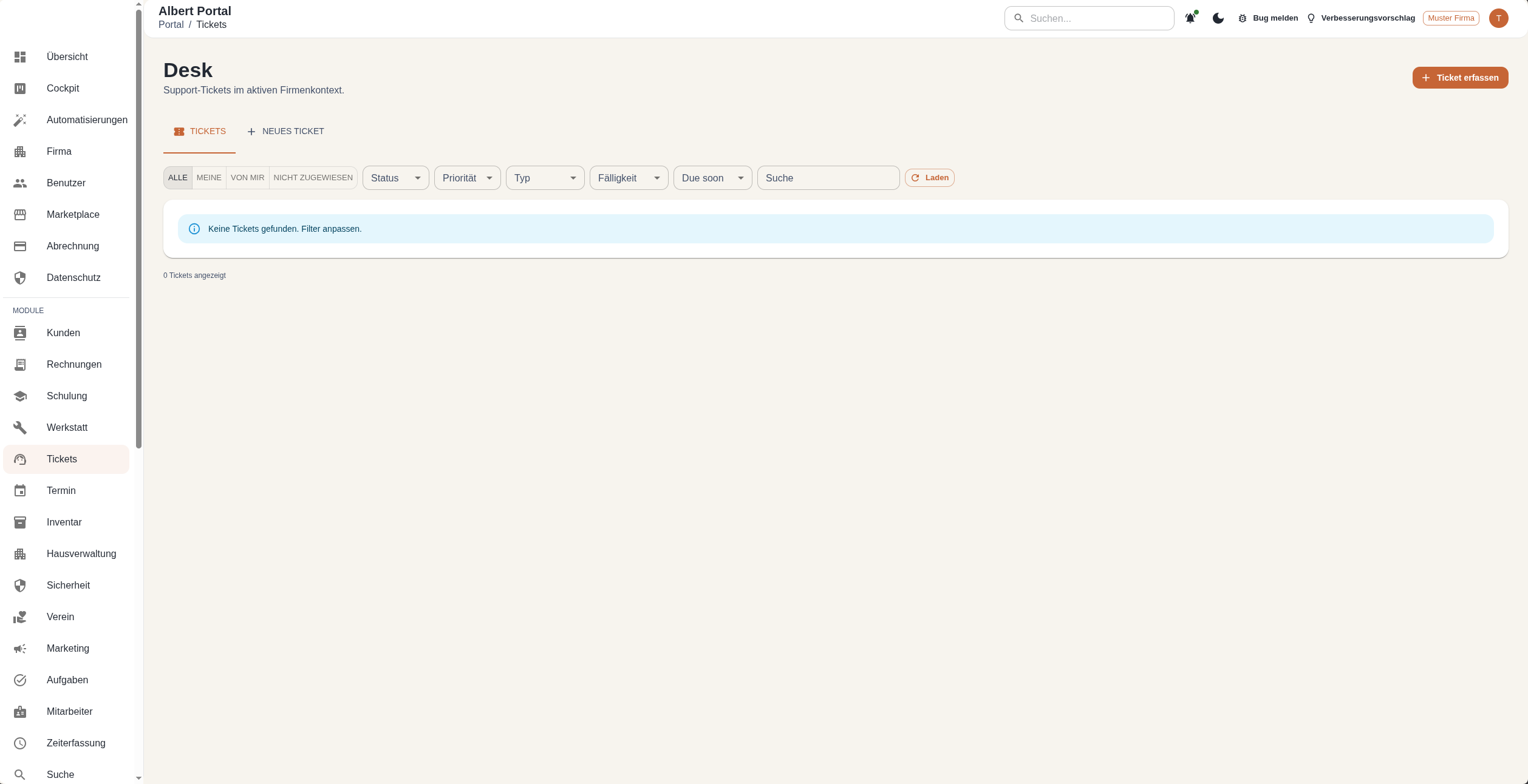 Screenshot AlbertDesk