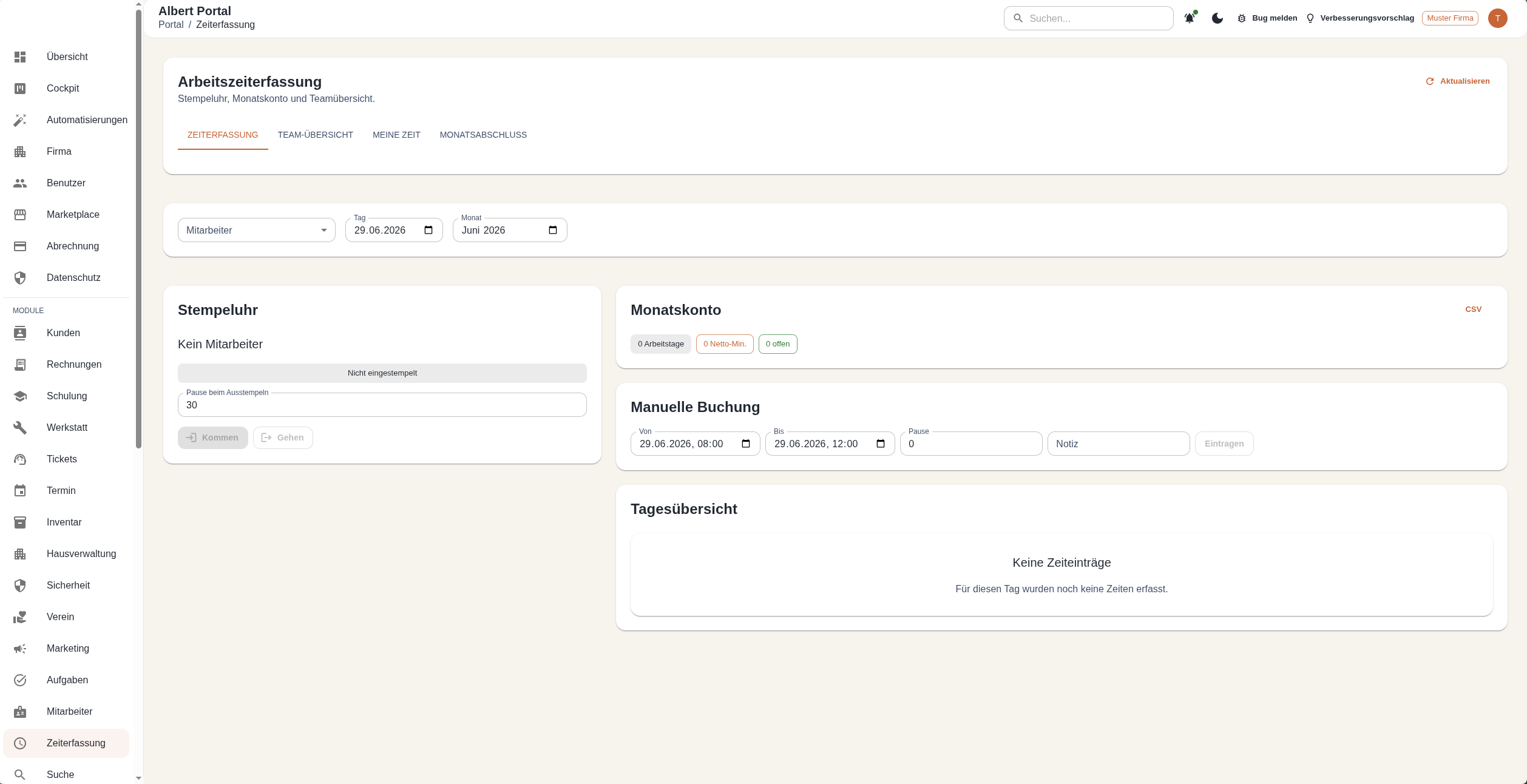 Screenshot AlbertTime