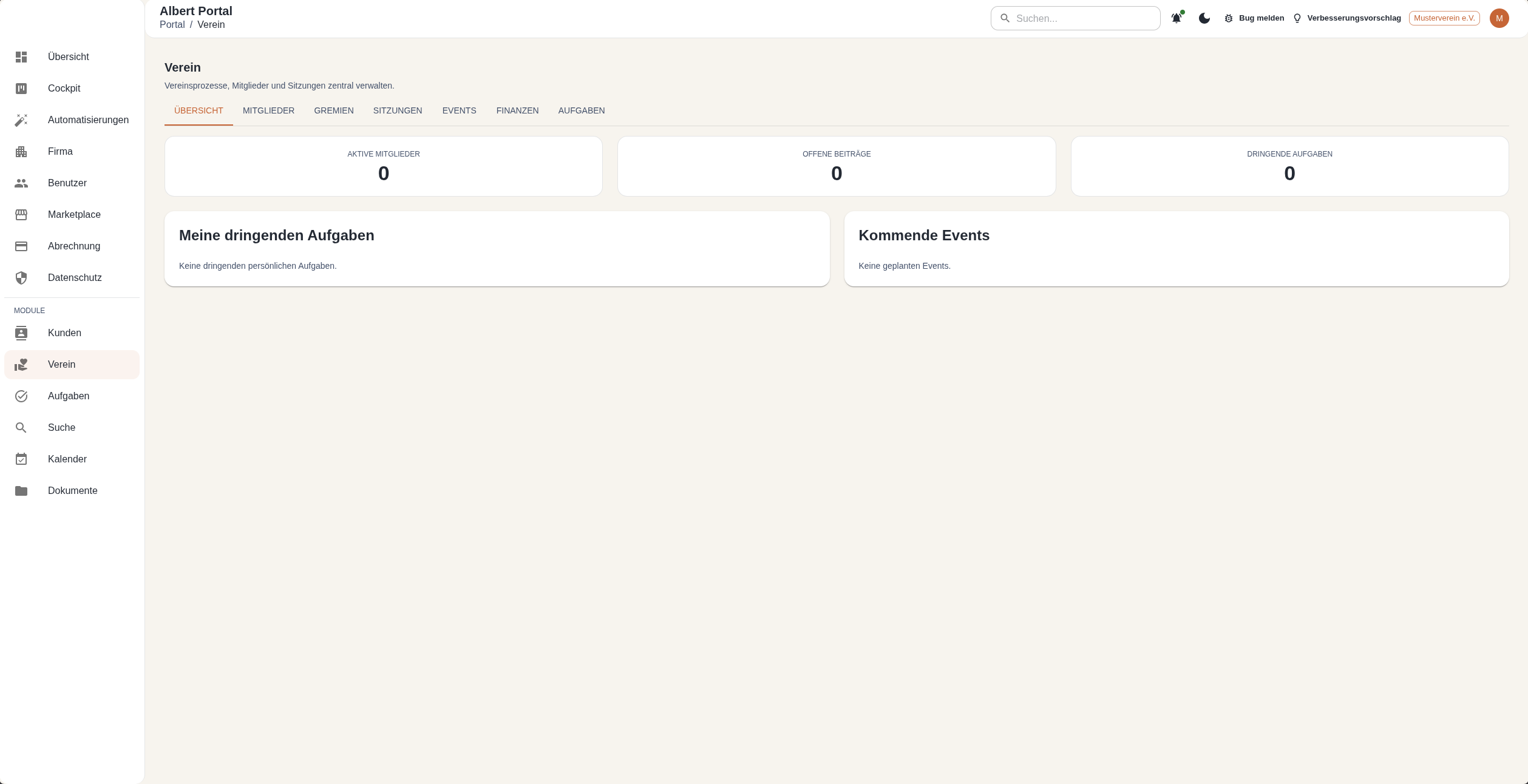 Screenshot AlbertVerein